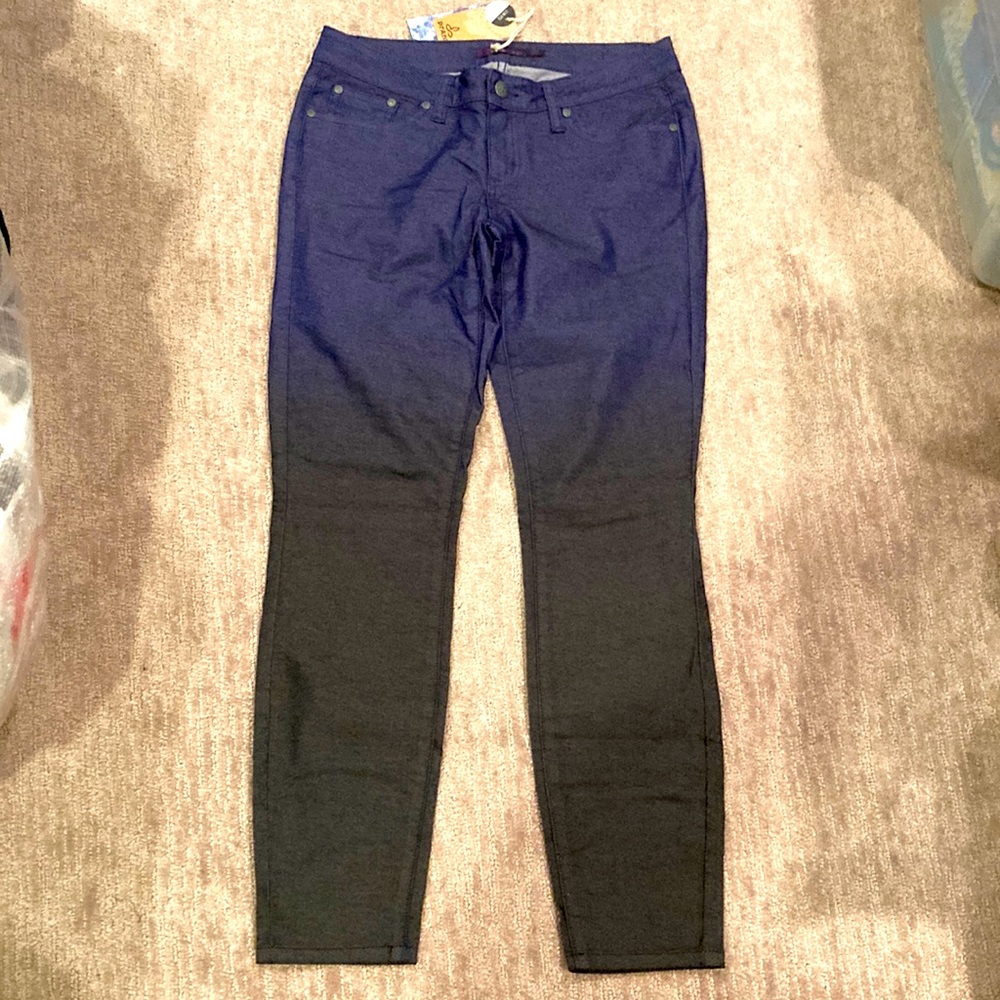 Prana “Jett Pant”, Indigo ombré skinny jean, Sz 4/27